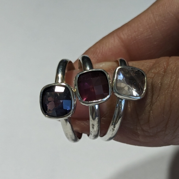 3 in 1 cubic zirconia rings - Picture 5 of 6